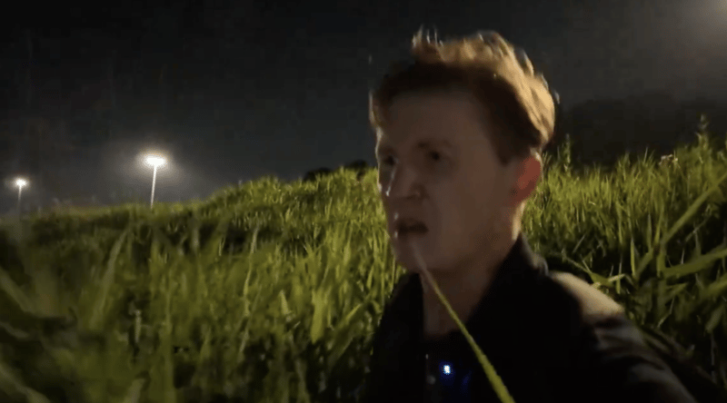 trecking through the bush